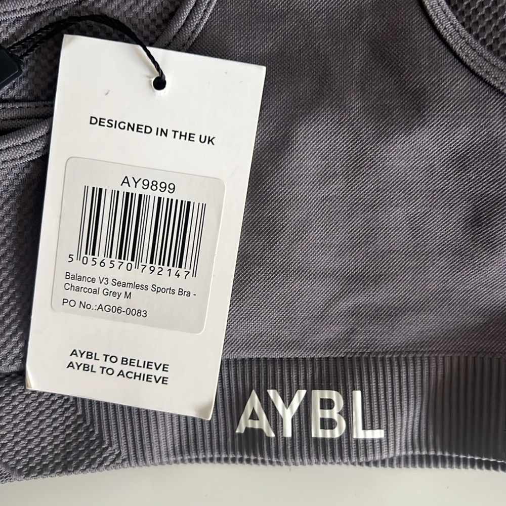 AYBL Balance V3 Seamless Sports Bra in Charcoal Grey - Medium - Picture 5 of 5